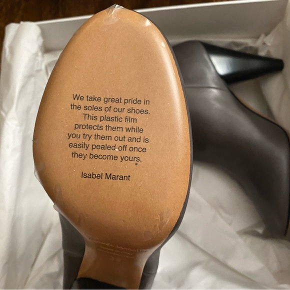 Isabel Marant Leather Ankle Boots in Lead EU 38 or US 7 - Picture 2 of 6